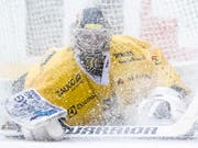 Langenthals Goalie Philip Wüthrich (21-jährig/Shutout mit 31 Paraden) sehen viele schon nächste Saison als Alternative für die Genoni-Nachfolge in Bern (Bild: KEYSTONE/ADRIEN PERRITAZ)