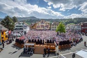Die Landsgemeinde 2018 stand im Zeichen der Spitaldiskussion und der Wahl des neuen Säckelmeisters. (Bild: Michel Canonica)