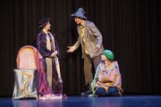 Das Ensemble des Theaters Paprika bei der Hauptprobe zum neuen Stück «De Räuber Hotzenplotz».Bild: Boris Bürgisser (Kriens, 27. März 2019)