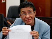 Gegnerin von Präsident Duterte: Die philippinische Journalistin Maria Ressa ist am Freitag erneut verhaftet worden. (Bild: KEYSTONE/AP/BULLIT MARQUEZ)