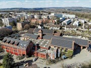 Aus der Vogelperspektive: das Areal der Frauenfelder Werkbetriebe zwischen Industrie- und Gaswerkstrasse. (Bild: Reto Martin)
