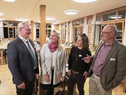 Präsident Josef Lussi mit den neugewählten Vorstandsmitgliedern Caroline Winter und Petra Liem sowie dem wiedergewählten Vizepräsidenten Peter Wyss (von links). (Bild: Martin Uebelhart (Niederrickenbach, 28. März 2019))