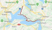 Kantonsstrasse K2b. (Bild: googlemaps.ch)