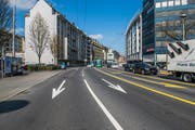 Der Verkehrsfluss an der Obergrundstrasse soll neu verteilt werden. Der TCS fordert, dass die bestehende Verkehrsführung beibehalten wird. (Bild: Dominik Wunderli, Luzern, 28. März 2019)