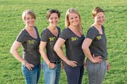 Das aktuelle Team Treff aktiver Mütter (von links): Sandra Mattmann, Germaine Siegwart, Cindy Bigler und Daniela Ziegler. (Bilder: PD)