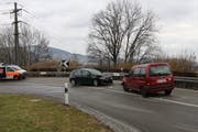 Die Unfallstelle auf der Heinrichsbadstrasse knapp vor der St.Galler Stadtgrenze zu Herisau. (Bild: Stadtpolizei St.Gallen - 1. März 2019)