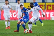 Idriz Voca, defensives Mittelfeld, Note 3Er hat zu lange keinen Zugriff aufs Spiel, kommt zu selten in die Zweikämpfe, wirkt deutlich weniger präsent als in letzten Spielen. (Bild: Martin Meienberger/freshfocus, 30. März 2019)