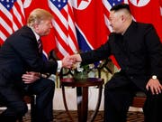 Übergabe der Atomwaffen: US-Präsident Donald Trump gab bei dem Treffen mit Nordkoreas Diktator Kim Jong Un in Hanoi unmissverständlich zu verstehen, was er unter Denuklearisierung der koreanischen Halbinsel verstehe. (Bild: KEYSTONE/AP/EVAN VUCCI)