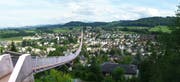 So könnte die Brücke zwischen Bichwil und Oberuzwil aussehen. Sie soll die Region um eine Attraktion reicher machen. (Visualisierung: PD)