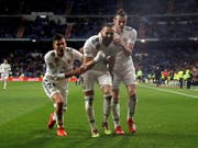 Karim Benzema schoss Real Madrid vor nur knapp 50'000 Zuschauern im Bernabeu zum Sieg (Bild: KEYSTONE/EPA EFE/JUANJO MARTIN)