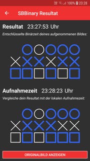 So zeigt die App die Uhrzeit an. (Bild: PD)