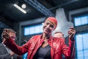 Waris Dirie am Donnerstagvormittag in der St.Galler Lokremise. (Bild: Michel Canonica - 7. März 2019)