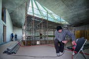 Bauarbeiten im Altersheim Bergkristall der Stiftung Erlen. (Bild: Eveline Beerkircher, Engelberg, 13. Februar 2019