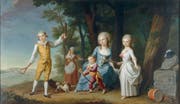 Mit adeligen Attributen: «Porträt der Kinder de Bauffrement», 1782. (Bild: Johann Melchior Wyrsch/Kunstmuseum Luzern)