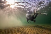 Karibik? Nein, der Bodensee. Bei der Schönwetterperiode Ende Februar war die Sicht aussergewöhnlich gut. (Bild: Tino Dietsche)