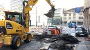 Die Aufräumarbeiten laufen. (Bild: Raphael Rohner)