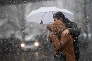 Winterjacke und Schirm sind am Donnerstag gefragt. (Bild: Ennio Leanza/Keystone, 11. März 2019)