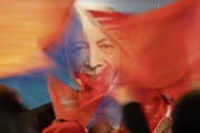 Ein Plakat des türkischen Präsidenten Recep Tayyip Erdogan. Bild: Emrah Gurel/EPA (Istanbul, 31. März 2019)