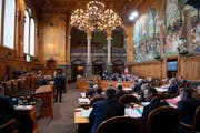 Ständeräte debattieren am Dienstag, 12. Maerz 2019, im Bundeshaus. (Key/Anthony Anex)