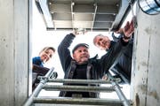 Von der Kooperation Weggis: Monika Hofmann, Thomas Lottenbach und Josef Küttel. (Bild: Dominik Wunderli, Weggis, 9. April 2019)