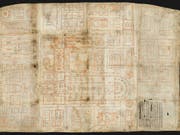 Herzstück des neuen Ausstellungsraums im St. Galler Stiftsbezirk ist der Klosterplan aus dem 9. Jahrhundert, der erstmals einem breiten Publikum gezeigt wird. (Stiftsbibliothek St. Gallen) (Bild: Stiftsbibliothek St. Gallen)