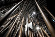 Hellebarden und Langspiesse in die Dauerausstellung Geschichte Schweiz. (Bild: KEYSTONE/Ennio Leanza)