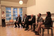Nahmen am Podum teil (von links): Seppi Hainbuchner, Hansjörg Bucher, Alex Höchli, Ruedi Langenstein und Monika Rüegger (Bild PD)