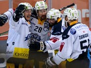 Die Zuger starten mit einem Break in die Finalserie (Bild: KEYSTONE/ANTHONY ANEX)
