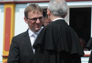 Stefan Müller (links) übernimmt bis zur Landsgemeinde das Justizdepartement. (Bild: Urs Bucher)