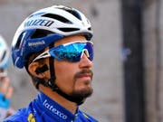Der Franzose Julian Alaphilippe startete am Donnerstag nicht zur 4. Etappe (Bild: KEYSTONE/EPA ANSA/DARIO BELINGHERI)