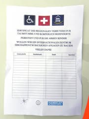 Mit diesem gefälschten Spendenformular waren die Männer in Amriswil unterwegs. (Bild: Kapo TG)