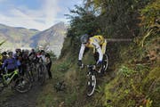 Die Bikearena Emmetten erstreckt sich von der Klewenalp bis hinunter an den See. (Bild: Christian Perret)