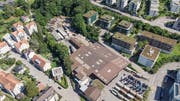 Auf dem Areal der Stadtsäge soll dereinst Wohnraum für 240 Personen entstehen. (Bild: Ralph Ribi, 16. Juli 2018)