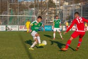 Der SC Brühl hier im Spiel gegen den FC Sion. (Bild: PD)