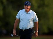 Der stets bescheiden wirkende Phil Mickelson lässt am US Masters in Augusta seine Kunst aufscheinen (Bild: KEYSTONE/EPA/TANNEN MAURY)