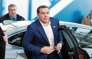 Der griechische Premier Alexis Tsipras will die Hilfskredite für sein Land vorzeitig zurückzahlen. Bild: Alastair Grant/EPA (Brüssel, 10. April 2019)