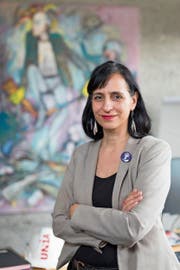 Vania Alleva, Präsidentin der Gewerkschaft Unia, in ihrem Büro in Bern. (Bild: Raphael Hünerfauth (12. April 2019))