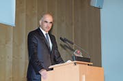 Bundesrat Alain Berset rührte in Trogen die Werbetrommel für die umstrittene AHV- und Steuervorlage. (Bild: Bilder: Astrid Zysset)