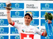 Platz 2 hinter Weltmeister Peter Sagan: Der Aargauer Silvan Dillier war 2018 bei Paris - Roubaix die grosse Überraschung (Bild: KEYSTONE/AP/MICHEL SPINGLER)