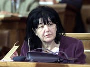 Mira Markovic, oft «Lady Macbeth des Balkans» genannt, ist tot. Sie war die Witwe von Serbiens früherem Staatschef Slobodan Milosevic. (Archivbild aus dem Jahr 2001) (Bild: KEYSTONE/EPA/KOCA SULEJMANOVIC)