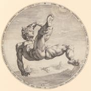 «Der Fall des Ikarus», Kupferstich von Hendrick Goltzius, 1588 (Bild: ETH-Bibliothek Zürich, Graphische Sammlung).