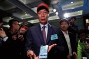 Foxconn-Gründer Terry Gou bei einer Sicherheitskonferenz in Taiwans Hauptstadt Taipeh. (Bild: Ritchie B. Tongo/EPA (16. April 2019))
