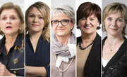 Von links nach rechts: Doris Fiala (FDP), Kathrin Bertschy (GLP), Maya Bally (BDP), Ida Glanzmann (CVP), Maya Graf (Grüne). (Bild: Keystone)