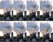 Die Kathedrale Notre Dame brennt. (Bild:AP)