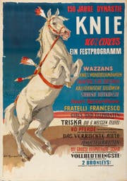 Das Plakat, mit dem Knie 1949 für seine Auftritte warb. (Bild: Museum für Gestaltung Zürich, Plakatsammlung, ZHdK)