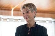 Bundesrätin Karin Keller-Sutter. Bild: KEYSTONE/Gian Ehrenzeller (Romanshorn, 29. März 2019)