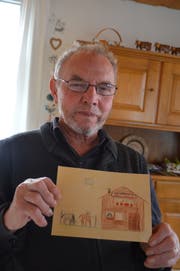Auf einer Zeichnung hat Ernst Siegenthaler, damals elfjährig, seine Erinnerungen an den Zirkus Knie festgehalten. (Bild: Zita Meienhofer)