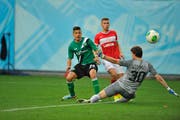 Mit dem Tor zum 3:1 gegen Spartak Moskau stösst Roberto Rodriguez die Tür zur Europa League weit auf. (Bild: Urs Bucher/Moskau, 29. August 2013)