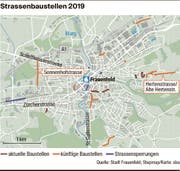 Die interaktive Baustellenkarte des Amts für Tiefbau und Verkehr der Stadt Frauenfeld gibt einen Überblick über aktuelle und geplante Strassenbaustellen und Sperrungen. Die Karte informiert etwa über die Dauer der Bauarbeiten, liefert weitere Informationen zur Baustelle (etwa zur Verkehrsregelung), und nennt die zuständigen Ansprechpersonen samt Telefonnummer. Grössere und planbare Baustellen werden jeweils rund 60 Tage vor Baubeginn online gestellt.