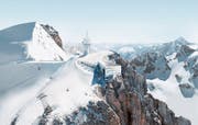 Visualisierung der neuen Bergstation und des Richtstrahlturms auf dem Titlis. (Bild: PD)